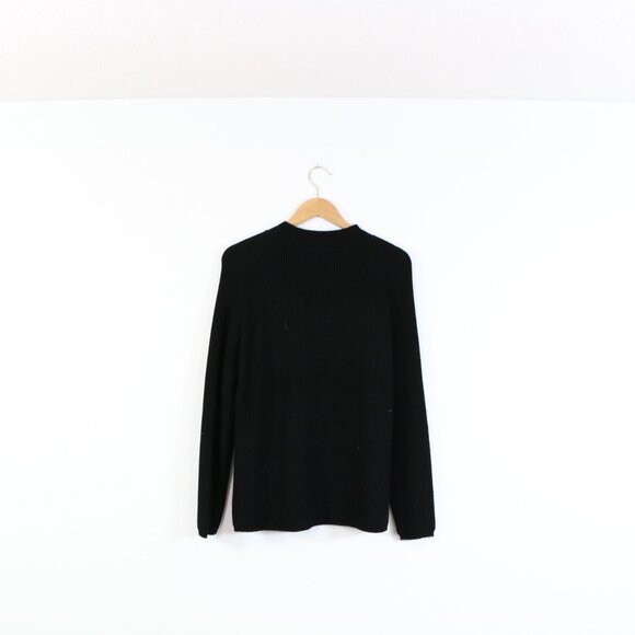 *Bailey Black Ribbed Mock Neck Sweater - Picture 7 of 7
